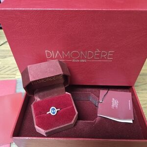 Diamond Supply Co. Sapphire Blue and Silver Women's Ring